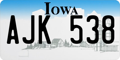 IA license plate AJK538