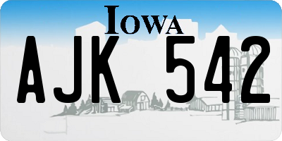 IA license plate AJK542