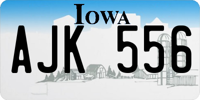 IA license plate AJK556
