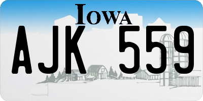 IA license plate AJK559