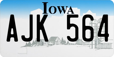 IA license plate AJK564