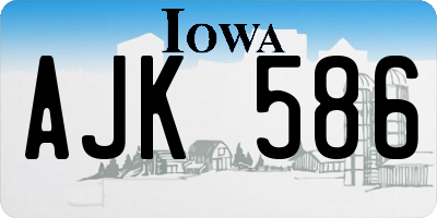 IA license plate AJK586