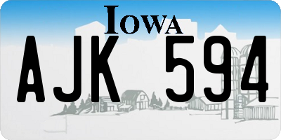 IA license plate AJK594