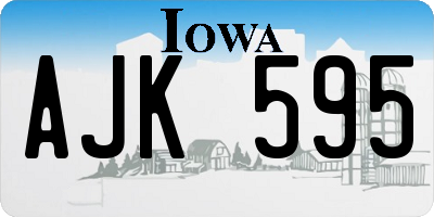IA license plate AJK595