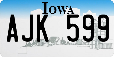 IA license plate AJK599