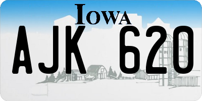 IA license plate AJK620