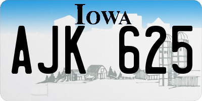 IA license plate AJK625