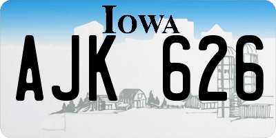 IA license plate AJK626