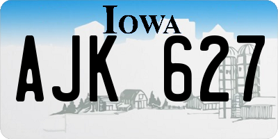 IA license plate AJK627