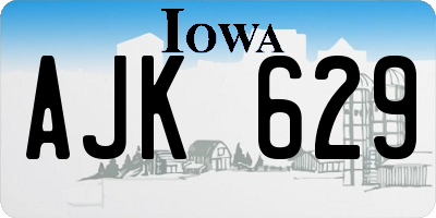 IA license plate AJK629