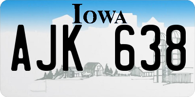 IA license plate AJK638