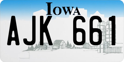 IA license plate AJK661