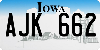 IA license plate AJK662