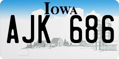 IA license plate AJK686