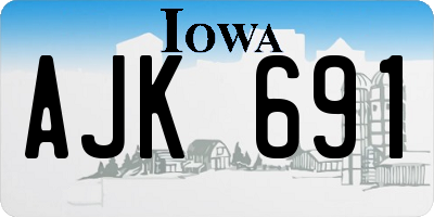 IA license plate AJK691