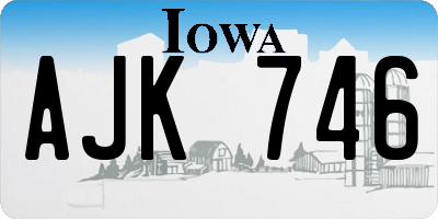 IA license plate AJK746