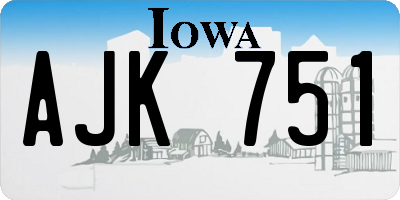 IA license plate AJK751