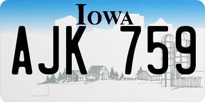IA license plate AJK759
