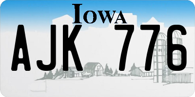 IA license plate AJK776