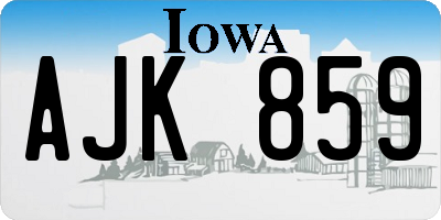 IA license plate AJK859