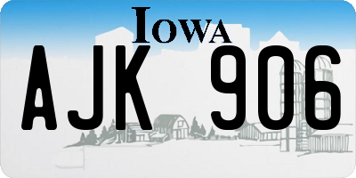 IA license plate AJK906