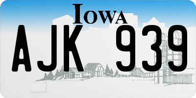 IA license plate AJK939