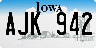 IA license plate AJK942
