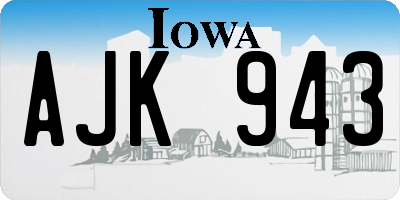 IA license plate AJK943