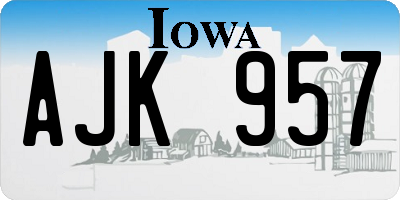 IA license plate AJK957
