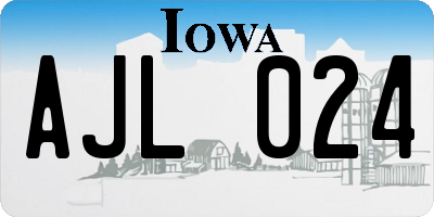 IA license plate AJL024