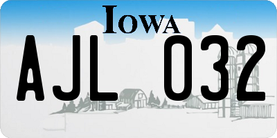 IA license plate AJL032