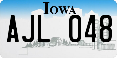 IA license plate AJL048