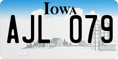 IA license plate AJL079