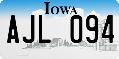 IA license plate AJL094