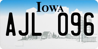 IA license plate AJL096