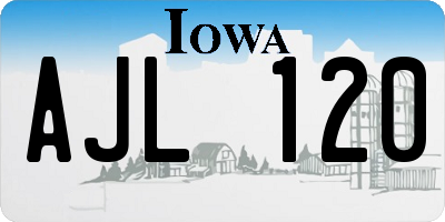 IA license plate AJL120