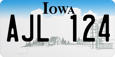 IA license plate AJL124