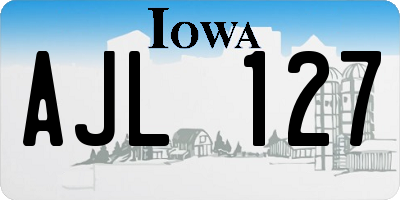 IA license plate AJL127