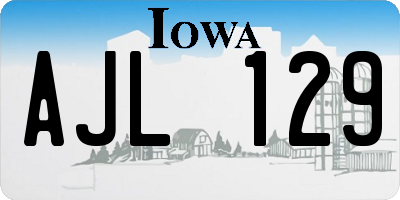 IA license plate AJL129
