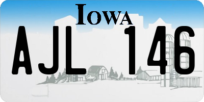 IA license plate AJL146