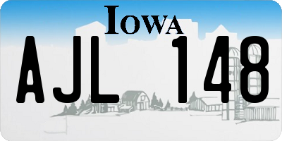 IA license plate AJL148