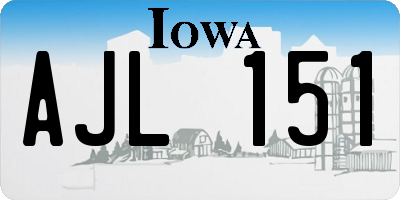 IA license plate AJL151
