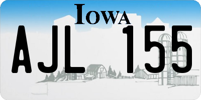 IA license plate AJL155