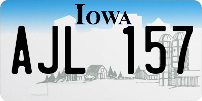 IA license plate AJL157