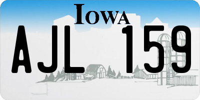 IA license plate AJL159