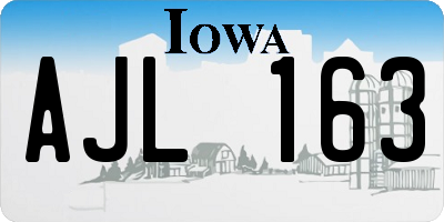 IA license plate AJL163