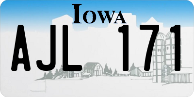 IA license plate AJL171