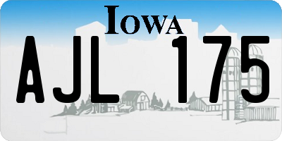 IA license plate AJL175
