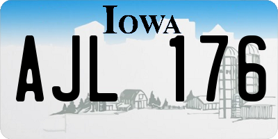 IA license plate AJL176