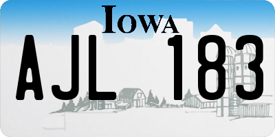 IA license plate AJL183